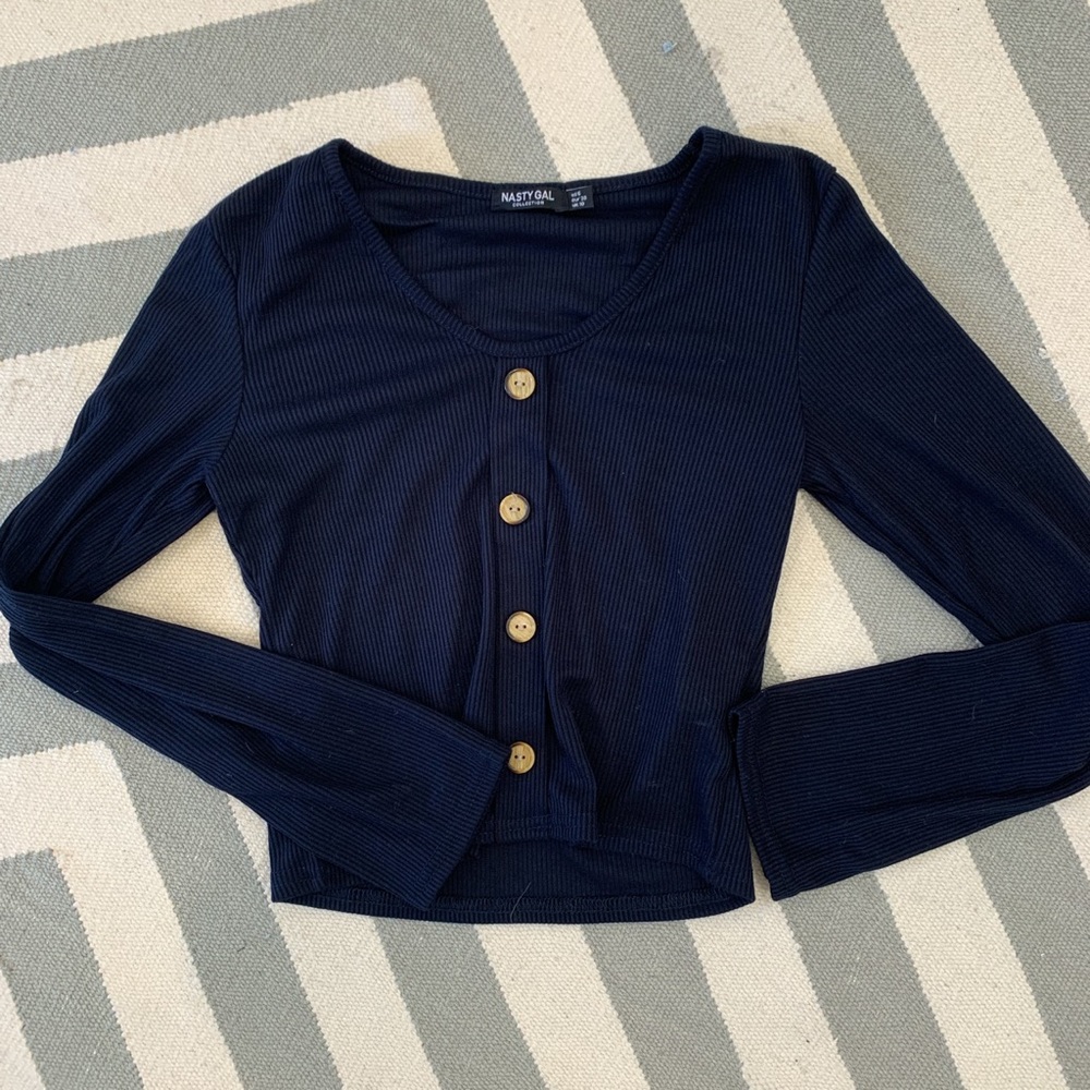 Nasty Gal navy cardigan